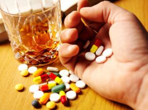 effets des antibiotiques et de l'alcool de la combinaison